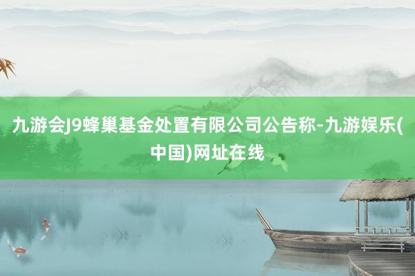 九游会J9蜂巢基金处置有限公司公告称-九游娱乐(中国)网址在线