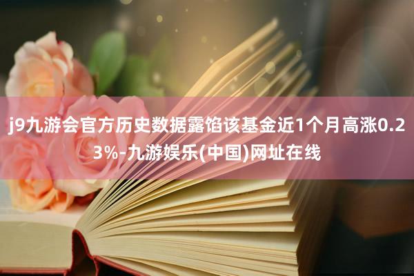 j9九游会官方历史数据露馅该基金近1个月高涨0.23%-九游娱乐(中国)网址在线