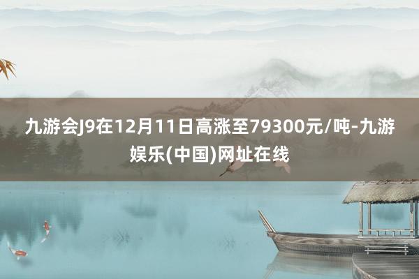 九游会J9在12月11日高涨至79300元/吨-九游娱乐(中国)网址在线