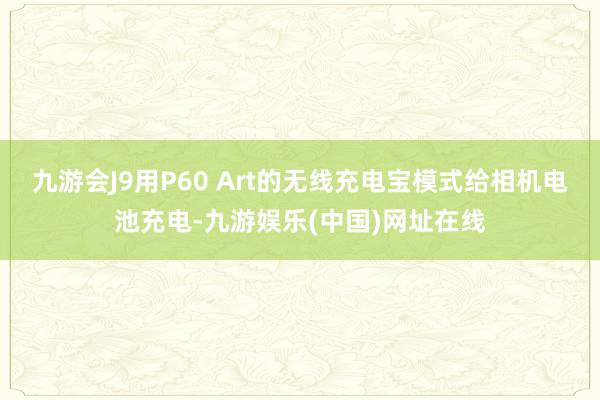 九游会J9用P60 Art的无线充电宝模式给相机电池充电-九游娱乐(中国)网址在线